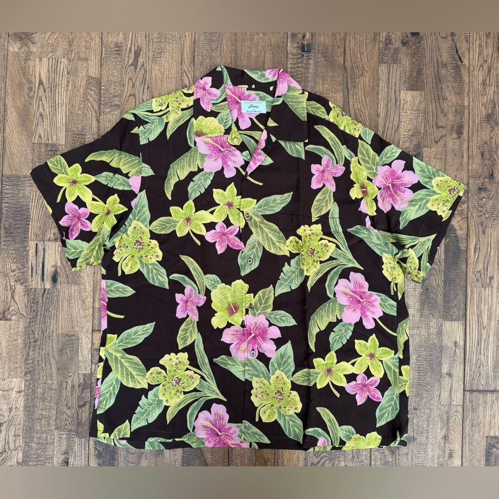 Brioni for Neiman Marcus Vintage Hawaiian Shirt Italy Men's Size XL Rare 6